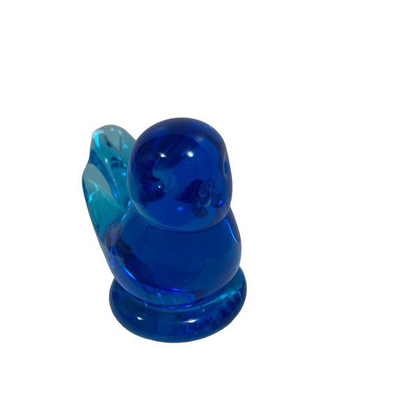 Vintage 1999 Bluebird Of Happiness Leonard Ward Art Glass Bird Figurine - Picture 2 of 8